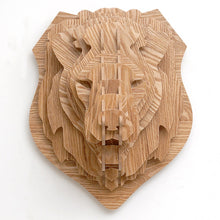 Load image into Gallery viewer, Wooden Lion Head
