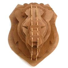 Load image into Gallery viewer, Wooden Lion Head