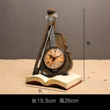 Load image into Gallery viewer, Vintage Violin Clock